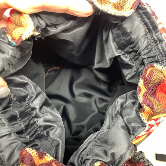 Aztec Southwestern Woven/Knitted Boho Bucket Bag Crossbody Shoulder Bucket Bag - Picture 5 of 8